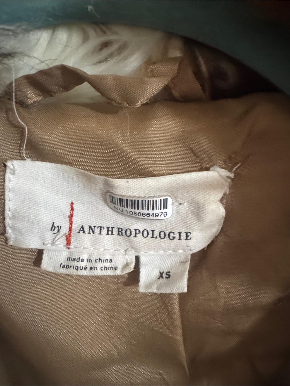 Anthropologie Multicolor Faux Fur Long Coat in Cream, Brown & Black - Picture 2 of 3